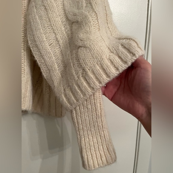 Zara Layered Sleeves Cable Knit Sweater - Picture 6 of 6